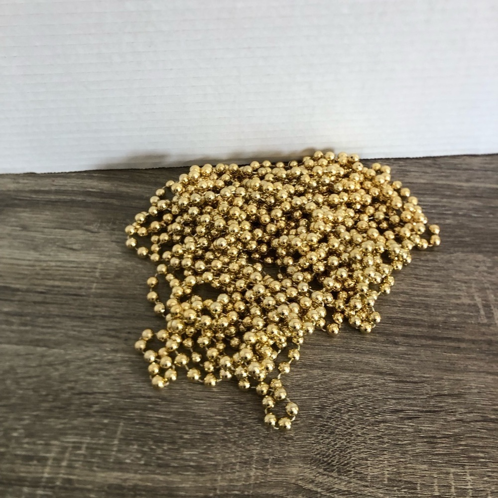 Vtg Gold Beaded Tree Garland